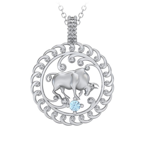 Year of the Ox Chinese Zodiac Medallion Necklace