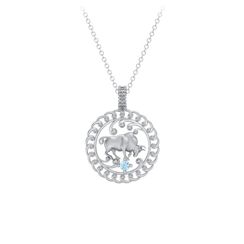 Year of the Ox Chinese Zodiac Medallion Necklace