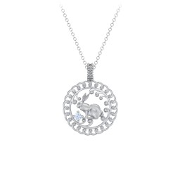 Year of the Rabbit Chinese Zodiac Medallion Necklace