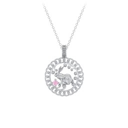 Year of the Rabbit Chinese Zodiac Medallion Necklace