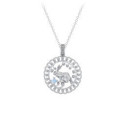 Year of the Rabbit Chinese Zodiac Medallion Necklace
