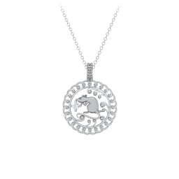 Year of the Rat Chinese Zodiac Medallion Necklace