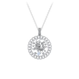 Year of the Rooster Chinese Zodiac Medallion Necklace