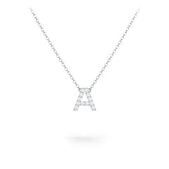 Pavé A Initial Necklace
