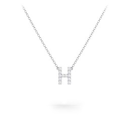 Pavé H Initial Necklace