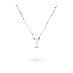 Pavé I Initial Necklace – Sterling Silver with White Premium Zirconia