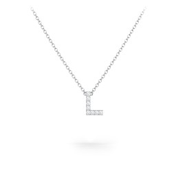 Pavé L Initial Necklace