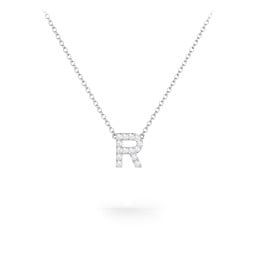Pavé R Initial Necklace