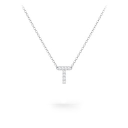 Pavé T Initial Necklace
