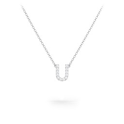 Pavé U Initial Necklace