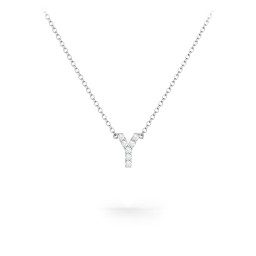 Pavé Y Initial Necklace