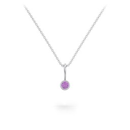 Bezel Set Birthstone Necklace