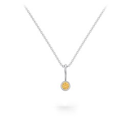 Bezel Set Birthstone Necklace
