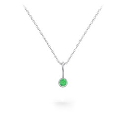 Bezel Set Birthstone Necklace