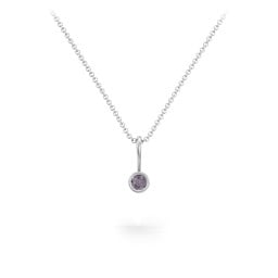 Bezel Set Birthstone Necklace