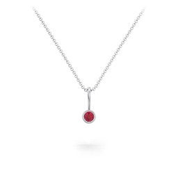 Bezel Set Birthstone Necklace