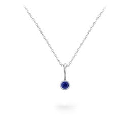 Bezel Set Birthstone Necklace