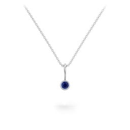 Bezel Set Birthstone Necklace