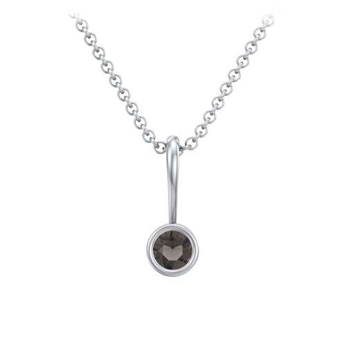 Bezel Set Birthstone Necklace