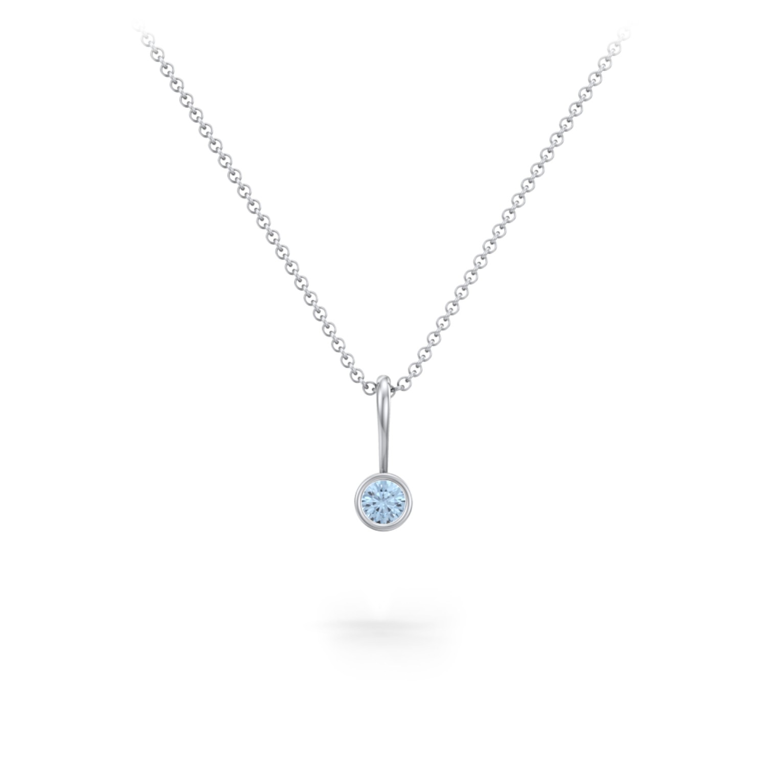 Bezel Set Birthstone Necklace