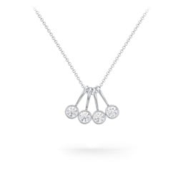 Multi Bezel Set Birthstone Necklace - 4 Stone