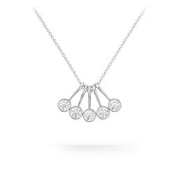 Multi Bezel Set Birthstone Necklace - 5 Stone