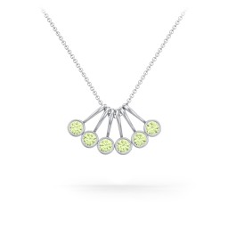 Multi Bezel Set Birthstone Necklace - 6 Stone