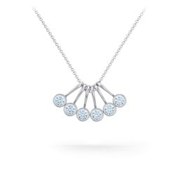 Multi Bezel Set Birthstone Necklace - 6 Stone