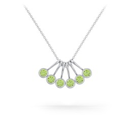 Multi Bezel Set Birthstone Necklace - 6 Stone