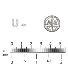 Pavé U Initial Necklace with Satellite Gemstone