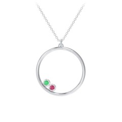 KAYA sieraden Necklace 'Circle of Life' with Birthstone - KAYA jewels  webshop - a beautiful memory