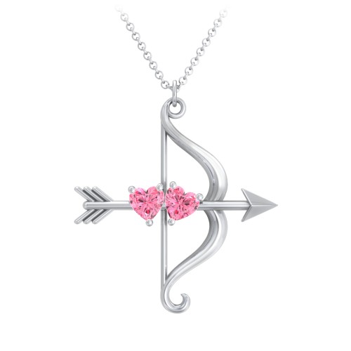 Cupid's Arrow Necklace – Sterling Silver with Pink Tourmaline