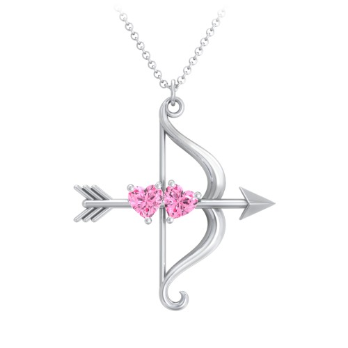 Cupid's Arrow Necklace – Sterling Silver with Pink Tourmaline