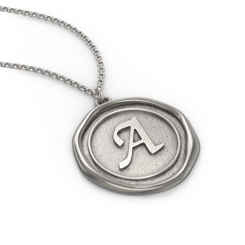 Initial Medallion Necklace - A – Sterling Silver