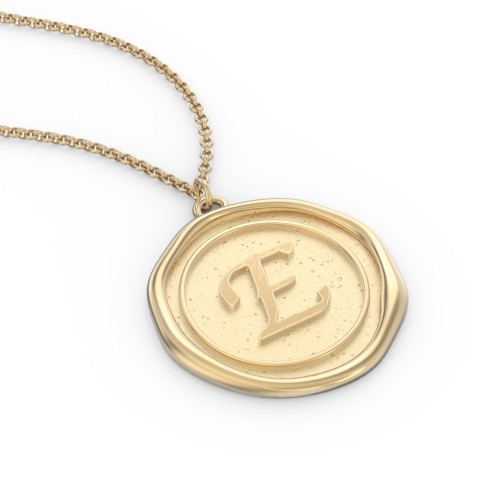 Initial Medallion Necklace - E – 10K Yellow Gold