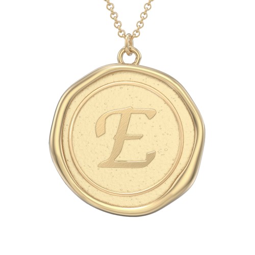 Initial Medallion Necklace - E – 10K Yellow Gold