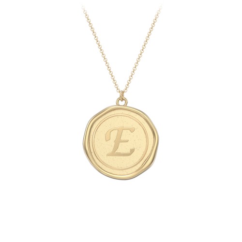 Initial Medallion Necklace - E – 10K Yellow Gold
