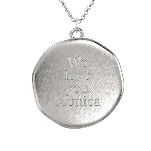 Initial Medallion Necklace - M – Sterling Silver