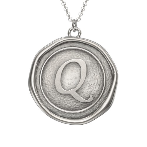 Initial Medallion Necklace - Q
