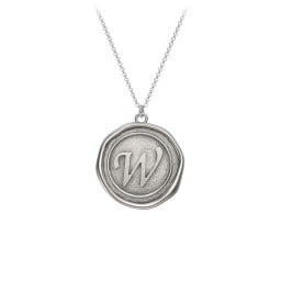 Initial Medallion Necklace - W