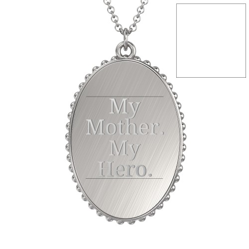 Engravable Rose Medallion Necklace