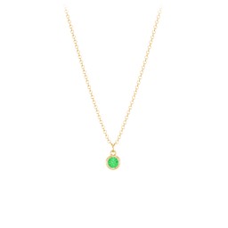 Bezel Set Multi-Birthstone Drop Necklace