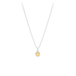 Bezel Set Multi-Birthstone Drop Necklace