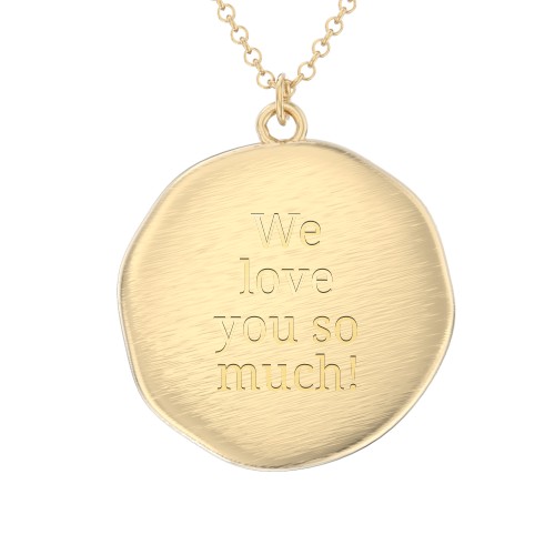 Engravable Baby Footprint Medallion Necklace – 10K Yellow Gold