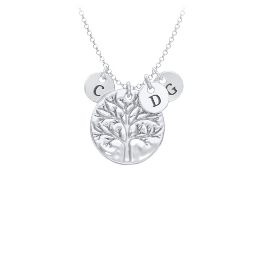 Family Tree Necklace with 3 Engravable Discs