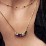 East-West Oval Necklace with 4 Gemstones – 10K Yellow Gold with Amethyst, Emerald, Pink Tourmaline, and Citrine