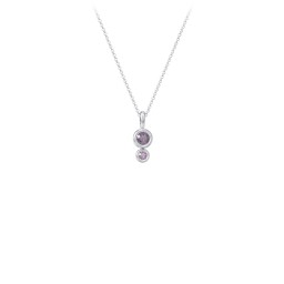 Generations 2-Stone Bezel Set Mother's Necklace