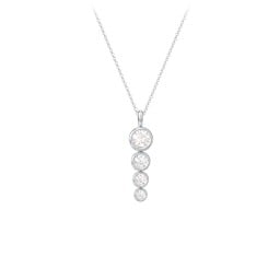 Generations 4-Stone Bezel Set Mother's Necklace