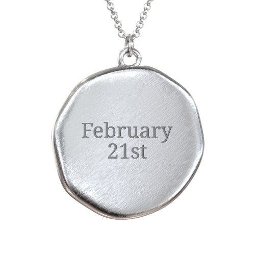 Engravable Pisces Zodiac Medallion Necklace