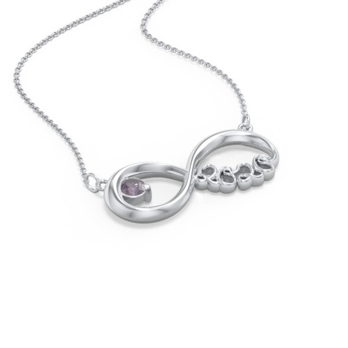 2020 Graduation Infinity Pendant With Gemstone